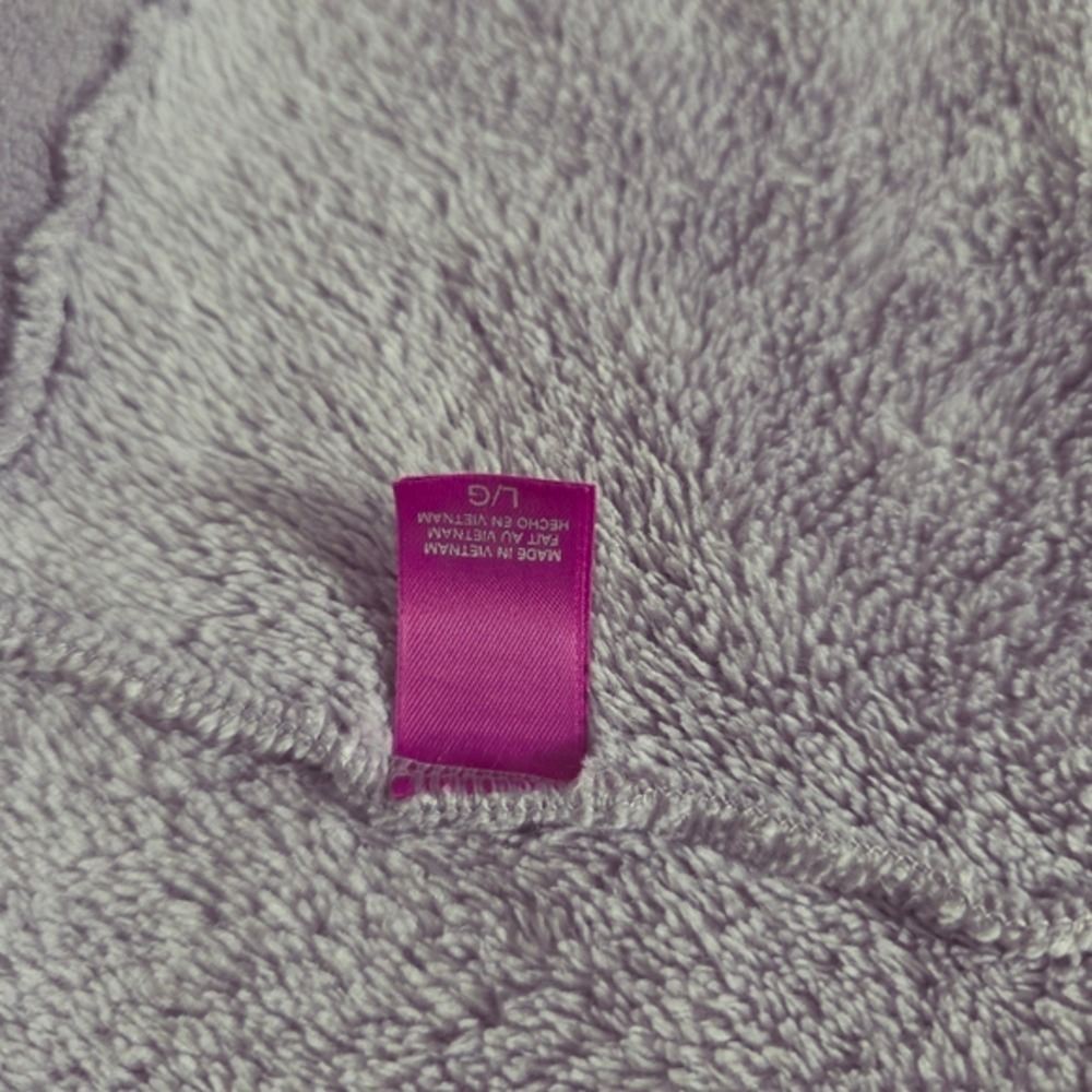 Victoria's Secret Long Robe Large Grey Plush Fleece Shawl Collar Cozy Loungewear - Picture 7 of 8